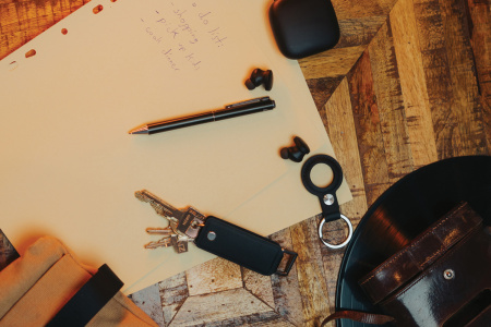 Чехол для ключей с ручкой в комплекте Swiss Peak Tula из переработанного полиуретана RCS