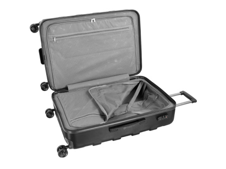 Чемодан BUGATTI ГАЛАТЕЯ | GALATEA, чёрный, поликарбонат / АБС-пластик, 53х30,5х77 см, 96 л