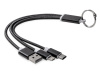 Кабель для зарядки Tres с брелоком, черный Кабель для зарядки Tres с брелоком, черный