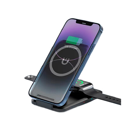 Складная беспроводная (15W) зарядная станция "Slap" с MagSafe Складная беспроводная (15W) зарядная станция "Slap" с MagSafe