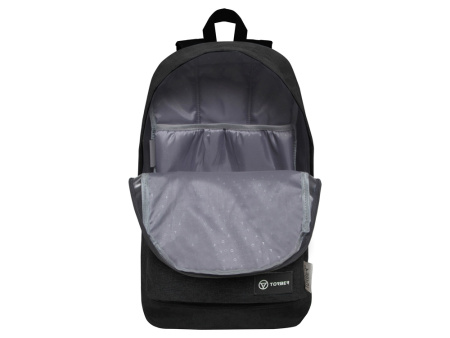 Рюкзак TORBER ГРАФФИТИ, черный, полиэстер меланж, 46 х 29 x 18 см