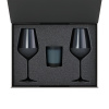 Подарочный набор свеча Enigma + 2 бокала для вина Sapphire в черной коробке
