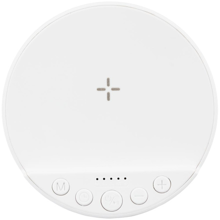 Bluetooth-колонка с беспроводной зарядкой relaxTime, белая Bluetooth-колонка с беспроводной зарядкой relaxTime, белая