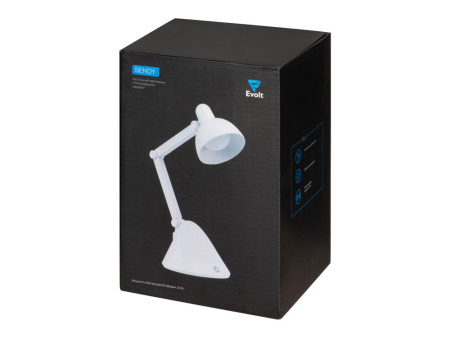 Настольный светильник с функцией беспроводной зарядки «Bendy» (белый) Настольный светильник с функцией беспроводной зарядки «Bendy» (белый)