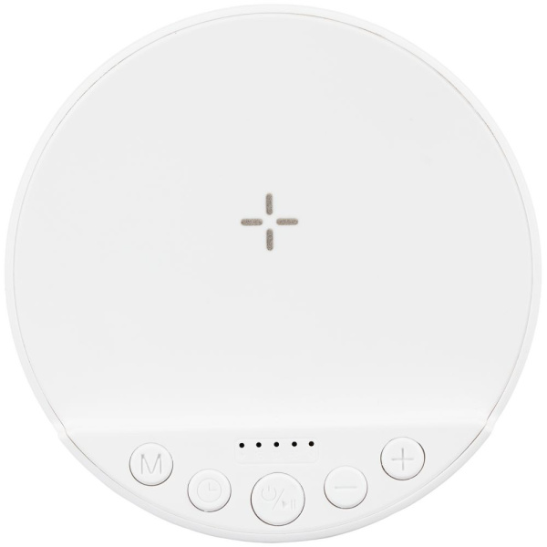 Bluetooth-колонка с беспроводной зарядкой relaxTime, белая Bluetooth-колонка с беспроводной зарядкой relaxTime, белая