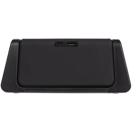 Настольный стерилизатор с беспроводной зарядкой и часами UV Depot, черный Настольный стерилизатор с беспроводной зарядкой и часами UV Depot, черный