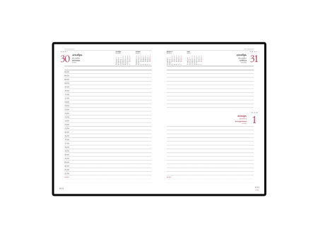 Ежедневник А5 датированный Бумвинил 2025, бордовый