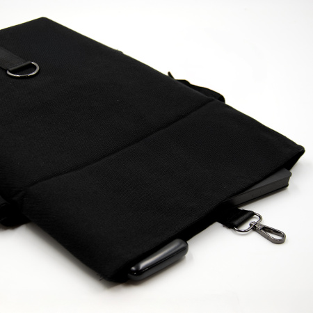 Шоппер Superbag Companion, с тремя отделениями, боковым креплением (карабин) и карманом (черный)