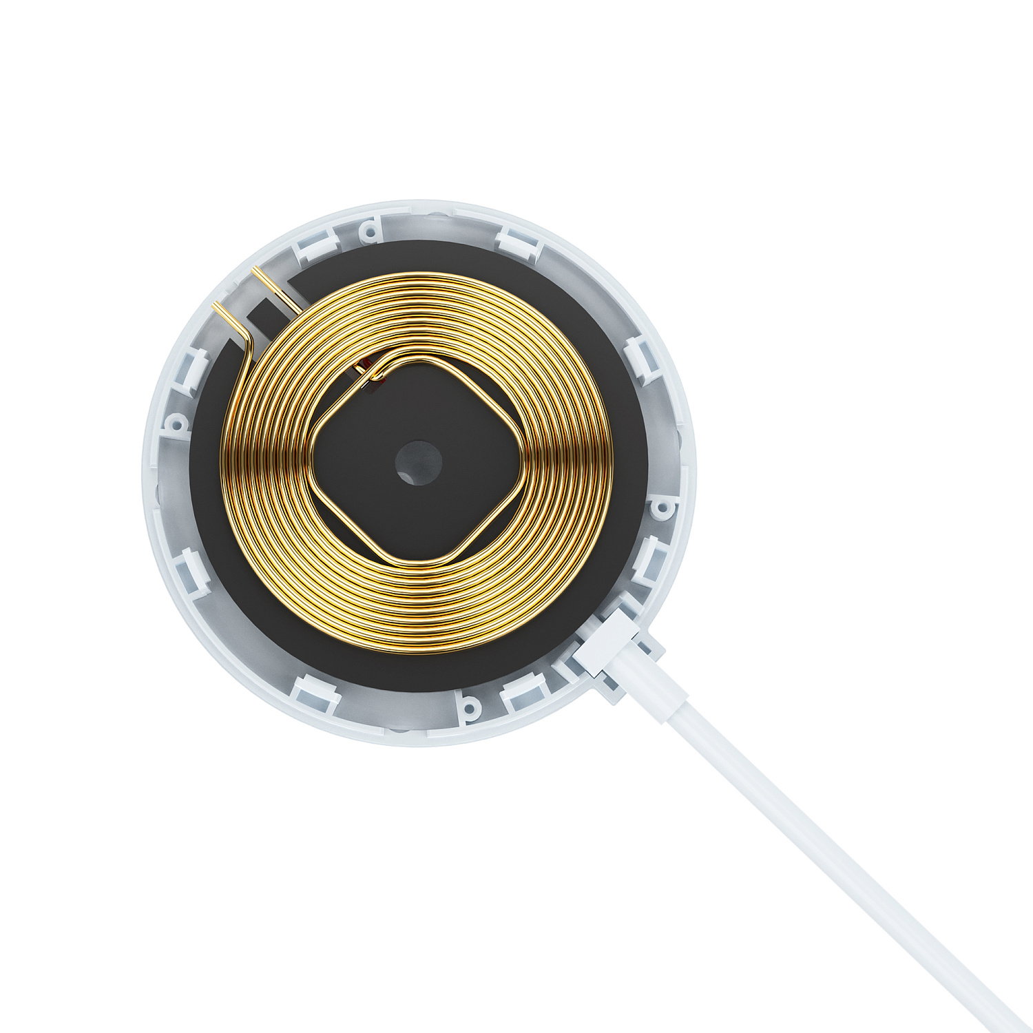 Беспроводное (15W) зарядное устройство "Sticker" с присосками Беспроводное (15W) зарядное устройство "Sticker" с присосками