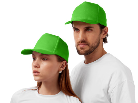 Бейсболка Mix 5-ти панельная 180 гр, зеленое яблоко