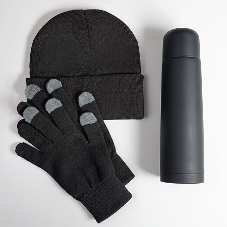 Набор подарочный GET WARM: перчатки, шапка, термос