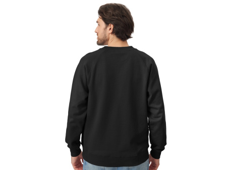 Свитшот оверсайз с рукавом реглан Belgrade, унисекс, черный