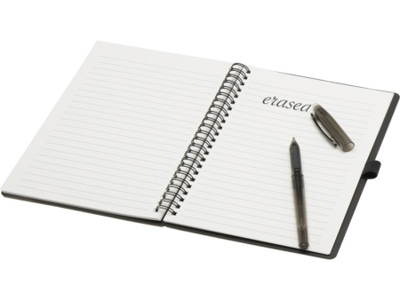 Slate многоразовый набор из блокнота в мягкой обложке и ручки - сплошной черный