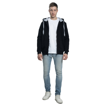 New Gen Толстовка-кенгуру (худи) с капюшоном на молнии 320 г/м² черный 3XL