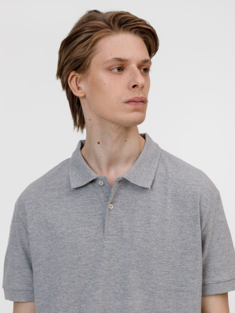 Рубашка поло унисекс Pacific, серый меланж, размер 5XL