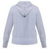 Толстовка женская Hooded Full Zip серый меланж, размер XXL