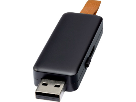 USB-флеш-накопитель Gleam объемом 4 ГБ с подсветкой, черный