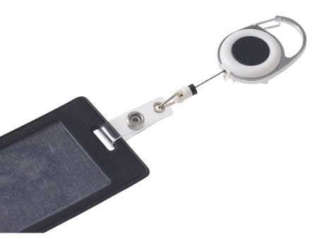 Бейдж с рулеткой-карабин Favor, черный