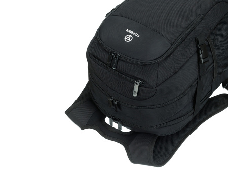 Рюкзак TORBER МЕГАПОЛИС с отделением для ноутбука 16, чёрный, полиэстер, 47 х 34 x 28 см