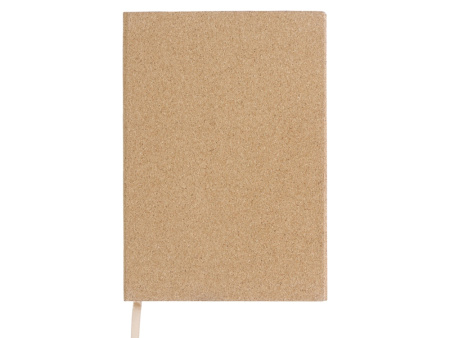 Блокнот из пробки А5 Passiflora, твердая обложка, 80 листов 80 гр/м2 переработанной белой бумаги,