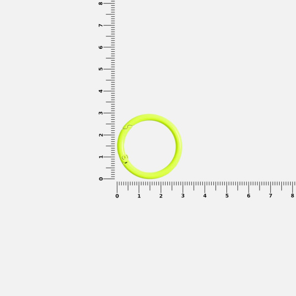 Карабин-кольцо Claus, L, желтый неон