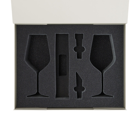 Ложемент под 2 бокала для вина + набор для вина Сакраменто (Sacramento) в большую коробку-трансформер (арт. 695722)