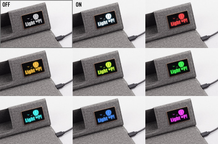 Настольная складная подставка "Cool Mat" с беспроводным (15W) ЗУ, сенсорной подсветкой логотипа, функцией MagSafe и ковриком для мыши Настольная складная подставка "Cool Mat" с беспроводным (15W) ЗУ, сенсорной подсветкой логотипа, функцией MagSafe и ковриком для мыши