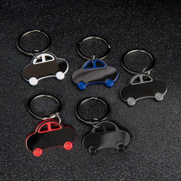 Брелок TONER CAR; 4,2 x 3 x 0,4 см; черный; металл/пластик