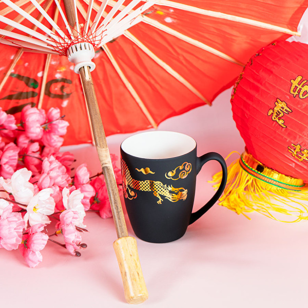 Кружка "Sweet" зеркало золото с прорезиненным покрытием, 350 мл, фарфор