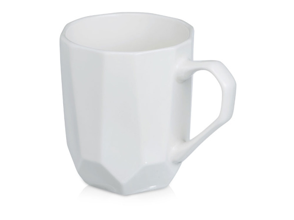 Подарочный набор с кружкой, подносом, свечой и чаем, белый