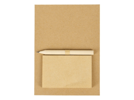 Магнит с блокнотом и карандашом для заметок Magny, натуральный