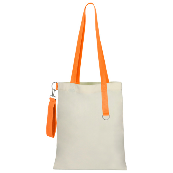 Сумка для покупок White GLOW 325 г/м² с ремувкой, оранжевая