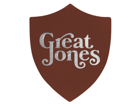 ПАТЧ ЩИТ soft-touch (коричневый ) 6,6 х 5,5 см