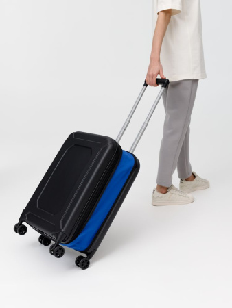 Чемодан Platta, черный с синим
