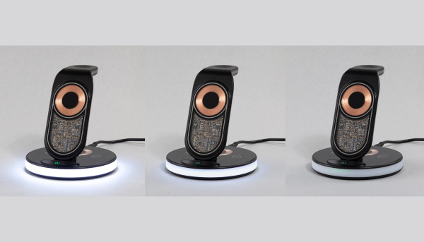 Беспроводная (15W) зарядная станция "Tron" с прозрачным корпусом и подсветкой Беспроводная (15W) зарядная станция "Tron" с прозрачным корпусом и подсветкой