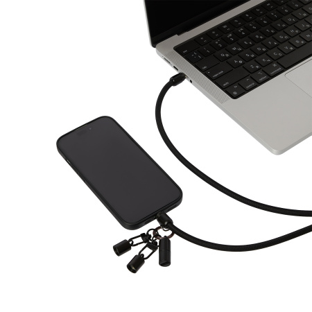 Кабель-ланьярд Voltrix, черный