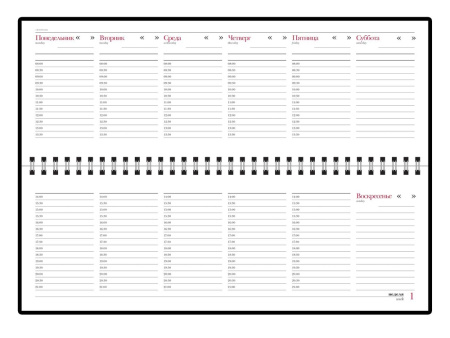 Планинг недатированный Ideal New, бордовый