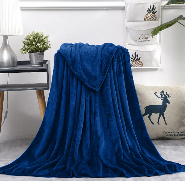 Плед флисовый SUPER SOFT COMFORT TRAVEL, синий