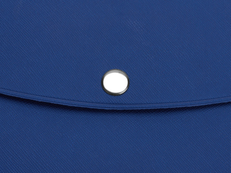 Органайзер для документов на кнопке с отделением для купюр и ручки, упаковка в индивидуальный пакет, синий/темно-синий