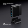 Зарядная станция 3xUSB Type-C, 2xUSB, PD, QC, 140Вт, черный, Deppa