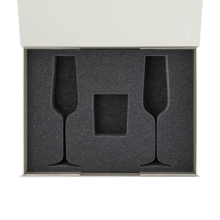 Ложемент под свечу Энигма (Enigma) + 2 бокала для шампанского в среднюю коробку-трансформер (арт. 695721)