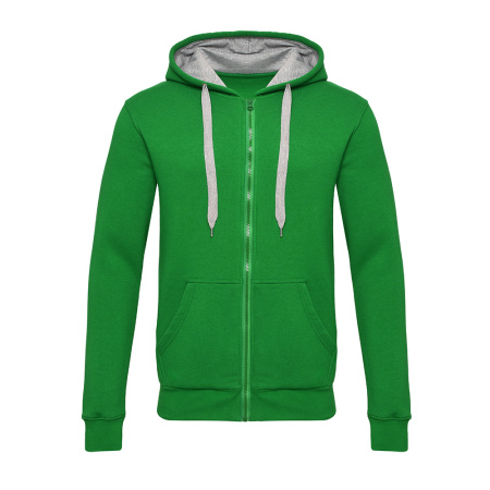 New Gen Толстовка-кенгуру (худи) с капюшоном на молнии 320 г/м² зеленый XS