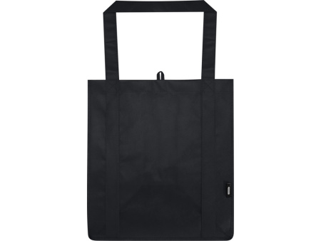 Liberty эко-сумка с прочным днищем объемом 6 л из нетканого материала, переработанного по стандарту GRS, сплошной черный