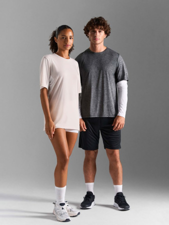 Футболка спортивная унисекс Storm, черный меланж, размер XXL