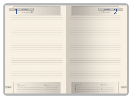 Ежедневник полудатированный А5 Windsor, коричневый