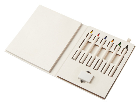 Набор цветных карандашей и листочков для рисования из молочной бумаги Artify, молочный