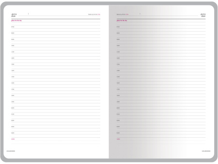 Ежедневник недатированный А4 Sidney Nebraska, черный (серебряный обрез)