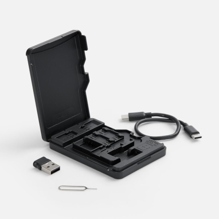 Футляр для карт памяти и SIM-карт Multitask, черный