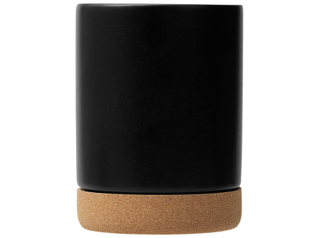 Кружка 450 мл с пробковым дном Корк & Бон, черный