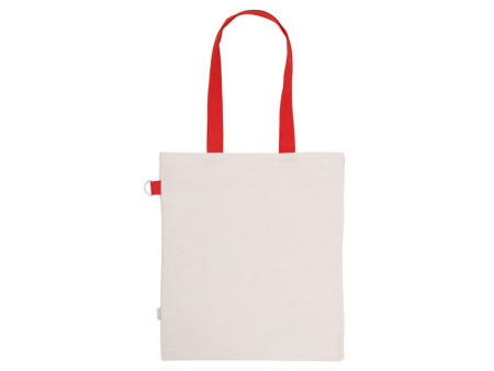 Сумка для покупокTopiс из переработанных материалов с наружным цветным карманом, красный